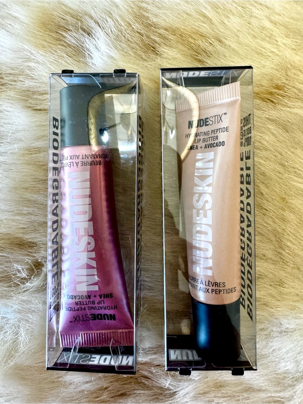 1 set of 2 NUDESKIN NUDESTIX Hydrating Peptide Lip Butters - Picture 3 of 13